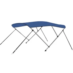 vidaXL 3-Bow Bimini Top Blau 183x140x137 cm