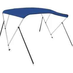 vidaXL 3-Bow Bimini Top Blau 183x140x137 cm