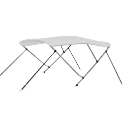 vidaXL 3-Bow Bimini Top Weiß 183x140x137 cm