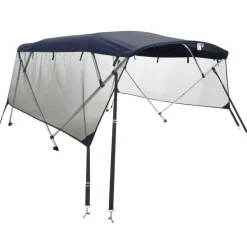 vidaXL 4-Bow Bimini-Top mit Mesh-Seitenteilen 243x(170-182)x137 cm