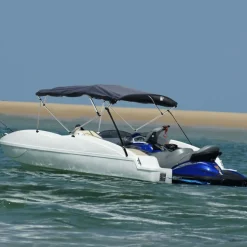 vidaXL 4-Bow Bimini-Top mit Mesh-Seitenteilen 243x(170-182)x137 cm