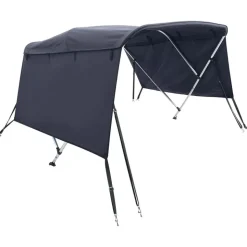 vidaXL 3-Bow Bimini-Top mit Seitenteilen 183x(185-198)x137 cm