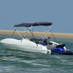 vidaXL 3-Bow Bimini-Top mit Seitenteilen 183x(185-198)x137 cm