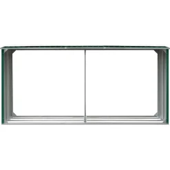 vidaXL Brennholzlager Verzinkter Stahl 330 x 92 x 153 cm Grün