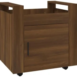 vidaXL Bürowagen Braun Eichen-Optik 60x45x60 cm Holzwerkstoff