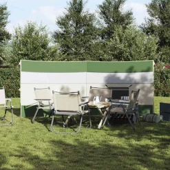 vidaXL Camping-Windschutz Grün 340x130 cm Wasserdicht