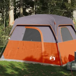 vidaXL Campingzelt 4 Personen Orange Wasserdicht