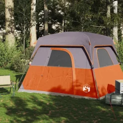 vidaXL Campingzelt 4 Personen Orange Wasserdicht