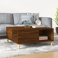 vidaXL Couchtisch Braun Eichen-Optik 80x80x36,5 cm Holzwerkstoff