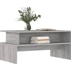 vidaXL Couchtisch Grau Sonoma 90x55x42,5 cm Holzwerkstoff