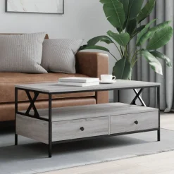 vidaXL Couchtisch Grau Sonoma 100x51x45 cm Holzwerkstoff