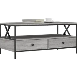 vidaXL Couchtisch Grau Sonoma 100x51x45 cm Holzwerkstoff