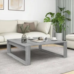 vidaXL Couchtisch Grau Sonoma 100x100x35 cm Holzwerkstoff
