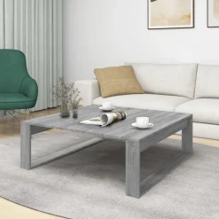 vidaXL Couchtisch Grau Sonoma 100x100x35 cm Holzwerkstoff