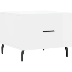 vidaXL Couchtisch Hochglanz-Weiß 50x50x40 cm Holzwerkstoff