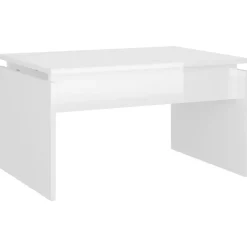 vidaXL Couchtisch Hochglanz-Weiß 68x50x38 cm Holzwerkstoff