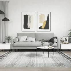 vidaXL Couchtische 2 Stk. Hochglanz-Weiß 50x46x35 cm Holzwerkstoff