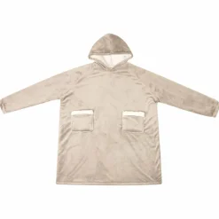vidaXL Decken-Hoodie Beige M Fleece und Flanell