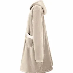 vidaXL Decken-Hoodie Beige M Fleece und Flanell