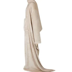 vidaXL Decken-Hoodie Beige F Flanell