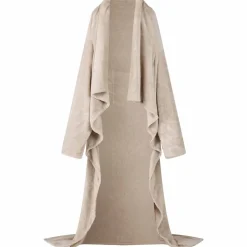 vidaXL Decken-Hoodie Beige F Flanell