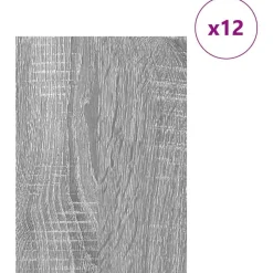 vidaXL Dekoplatten 12 pcs Graues Sonoma 30 x 42 x 0,27 cm