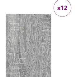 vidaXL Dekoplatten 12 pcs Graues Sonoma 21 x 30 x 0,27 cm