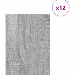 vidaXL Dekoplatten 12 pcs Graues Sonoma 15 x 21 x 0,27 cm