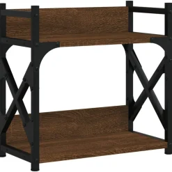 vidaXL Druckerständer 2 Ablagen Braun Eichen-Optik 40x20x40 cm
