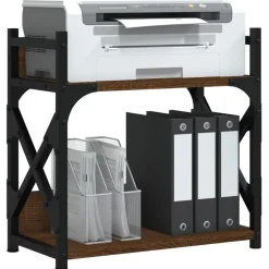 vidaXL Druckerständer 2 Ablagen Braun Eichen-Optik 40x20x40 cm