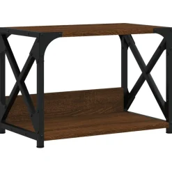 vidaXL Druckerständer 2 Ablagen Braun Eichen-Optik 44x26x31,5 cm