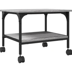 vidaXL Druckerständer 2 Ablagen Grau Sonoma 50x40x38 cm Holzwerkstoff