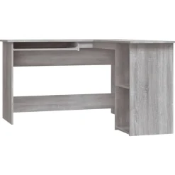 vidaXL Eckschreibtisch Grau Sonoma 120x140x75 cm Holzwerkstoff