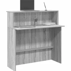 vidaXL Empfangstheke Grau Sonoma 100x50x103,5 cm Holzwerkstoff