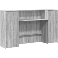 vidaXL Empfangstheke Grau Sonoma 180x50x103,5 cm Holzwerkstoff