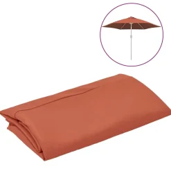 vidaXL Ersatzbezug für Sonnenschirm Terracotta-Rot 300 cm