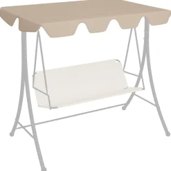 vidaXL Ersatzdach für Hollywoodschaukel Beige 188/168x145/110 cm