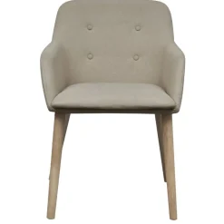vidaXL Esszimmerstühle 2 Stk. Beige Stoff und Massivholz Eiche