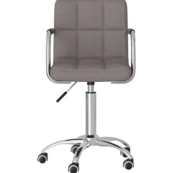 vidaXL Esszimmerstuhl Drehbar Taupe Stoff