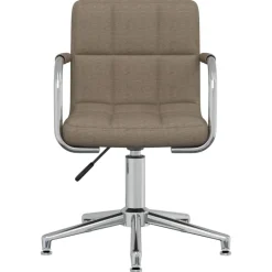 vidaXL Esszimmerstuhl Drehbar Taupe Stoff