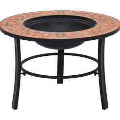 vidaXl Feuerstelle Mosaik Keramik Terracotta 68 cm