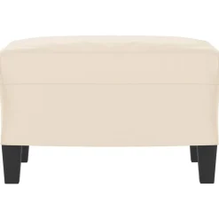 vidaXL Fußhocker Beige 60x50x41 cm Mikrofasergewebe