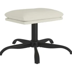 vidaXL Fußhocker Cremeweiß 60x60x36 cm Samt