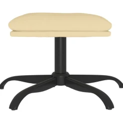 vidaXL Fußhocker Cremeweiß 60x60x36 cm Samt