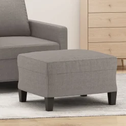 vidaXL Fußhocker Taupe 60x50x41 cm Stoff