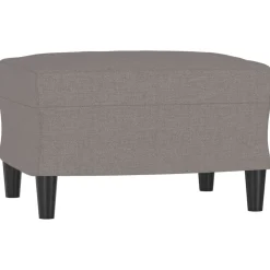 vidaXL Fußhocker Taupe 60x50x41 cm Stoff