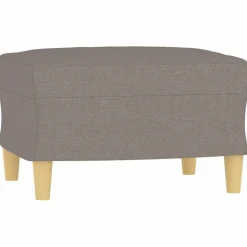 vidaXL Fußhocker Taupe 60x50x41 cm Stoff