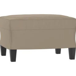 vidaXL Fußhocker Taupe 60x50x41 cm Mikrofasergewebe