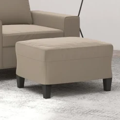 vidaXL Fußhocker Taupe 60x50x41 cm Mikrofasergewebe