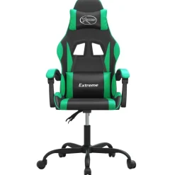 vidaXL Gaming-Stuhl Schwarz und Grün Kunstleder